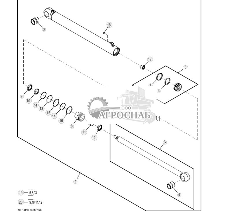 Цилиндр стрелы погрузчика (340219 - ) - ST945876 503.jpg